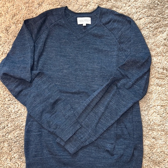 Lucky Brand Other - Lucky heathered blue v neck sweater size large